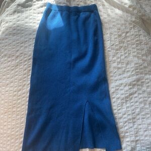 Ribbed Blue Women's Skirt
